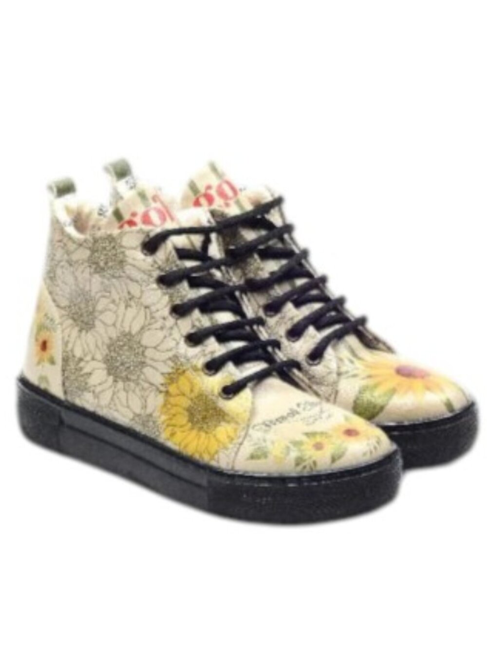 NEW GOBY Womens Sunflower Ankle Boots Lace-Up Cushioned Comfort Handmade 6.5